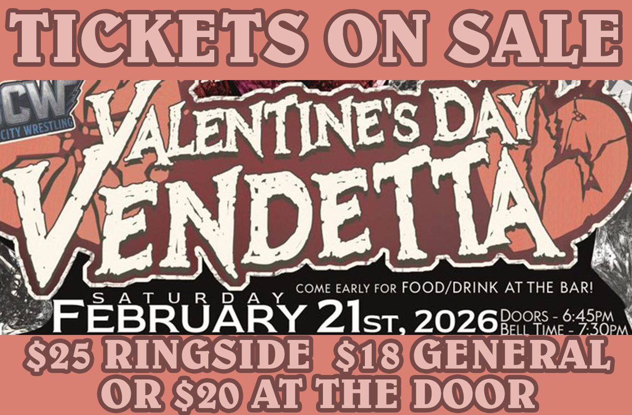 Mobile Banner for: The Stars of Brew City Wrestling return to the Elks Lodge 400, 2301 Springdale Rd. in Waukesha, WI. on Saturday, February 21 with "Valentine's Day Vendetta"
